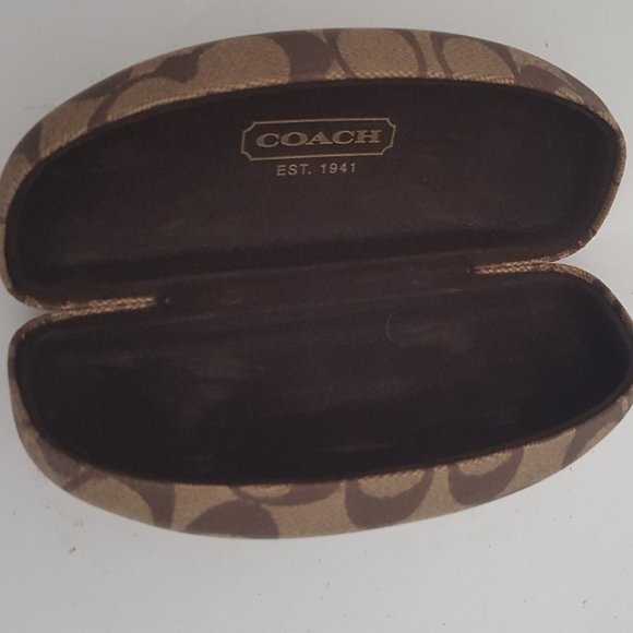 COPY - Coach Signature Clam Shell Sunglasses Glasses Hard Case Holder - Picture 6 of 6